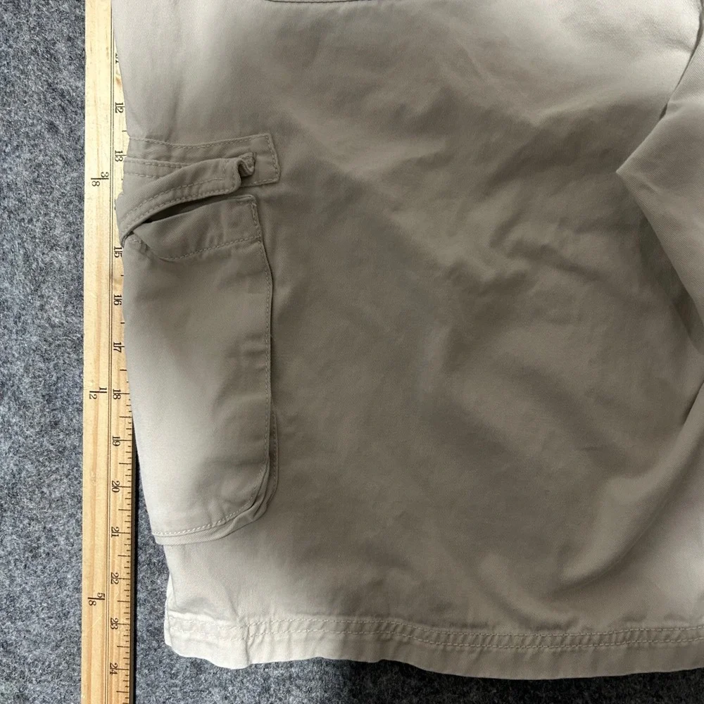 Burnside Khaki Cargo Shorts Skater Baggy Y2K Retro Tan Size 36 - Picture 6 of 8